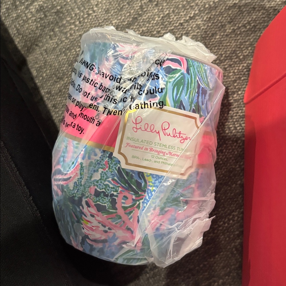 NWT ✨ Lilly Pulitzer Tumbler bringing mermaid back print 12 oz - Picture 4 of 4